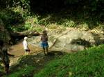kids at the creek